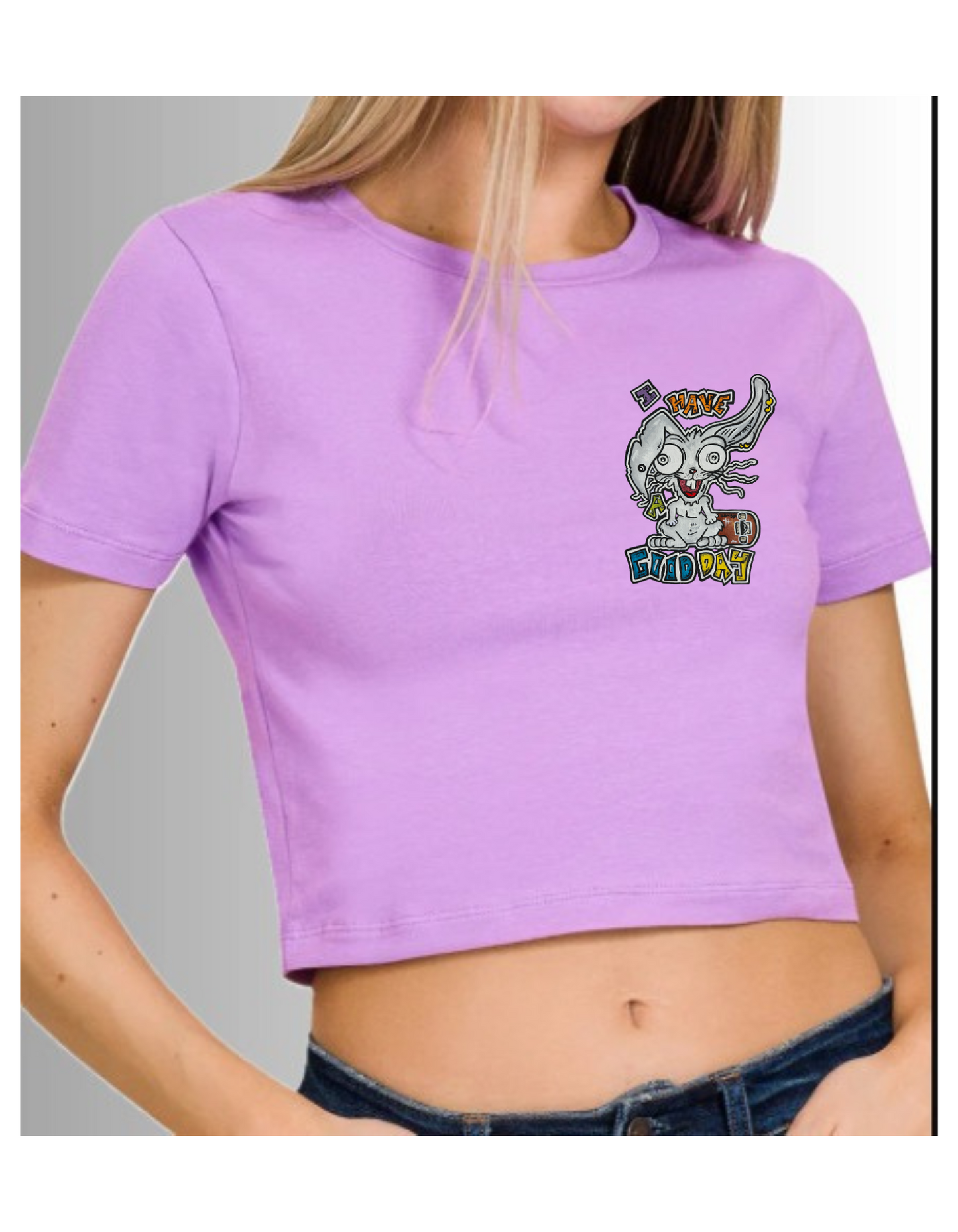 Crop top I have a good day