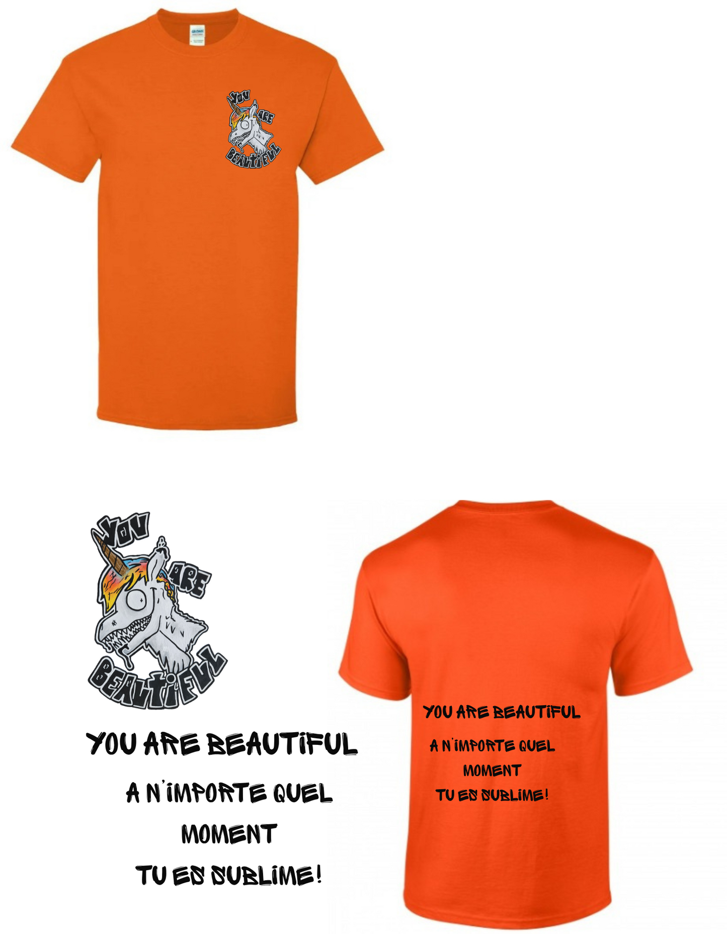 Gamme positive t-shirt You are beautiful