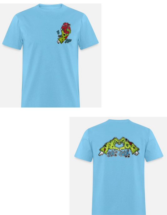 T-shirt combo main zombie coeur