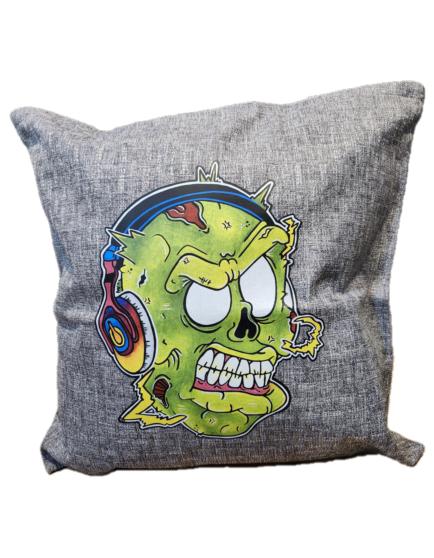 Housse coussin zombie écouteur