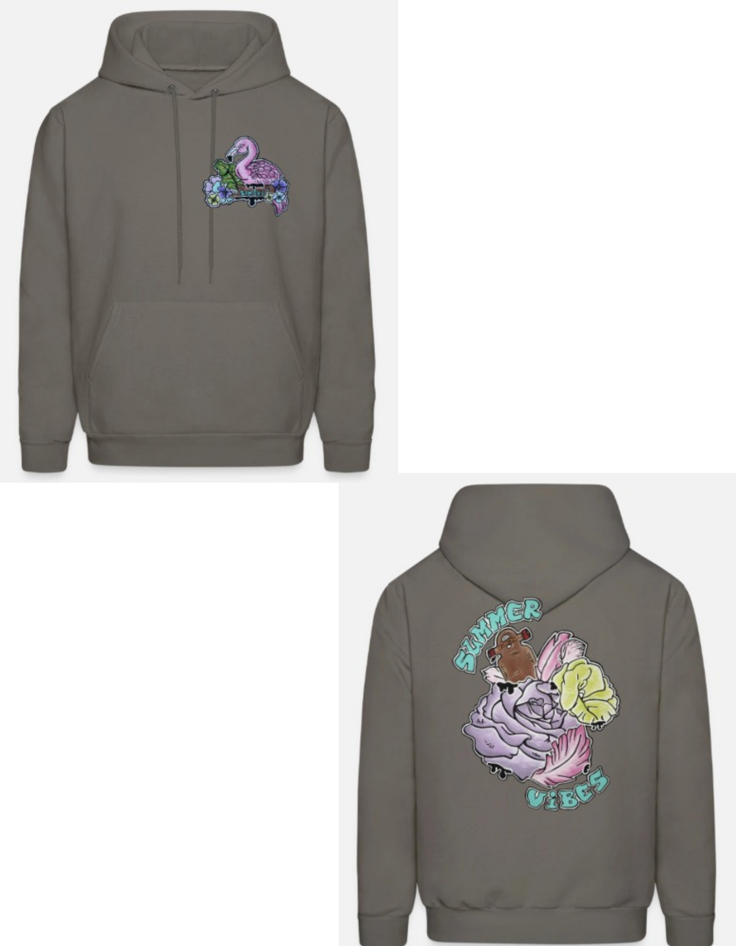 Hoodies enfant combo flamant rose