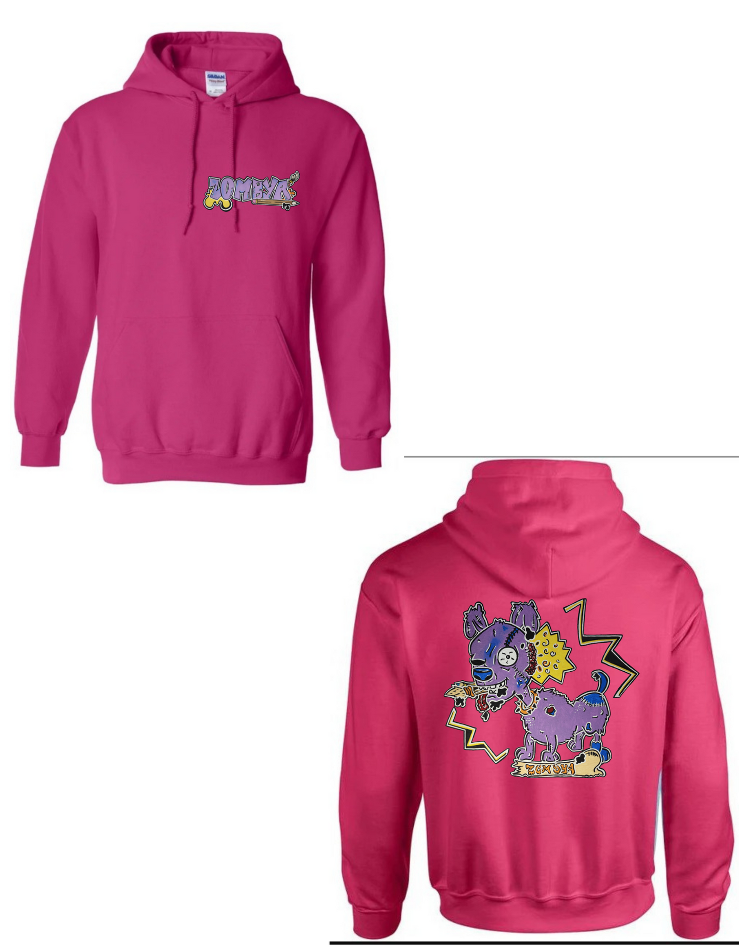 Hoodies enfant combo chien zombie