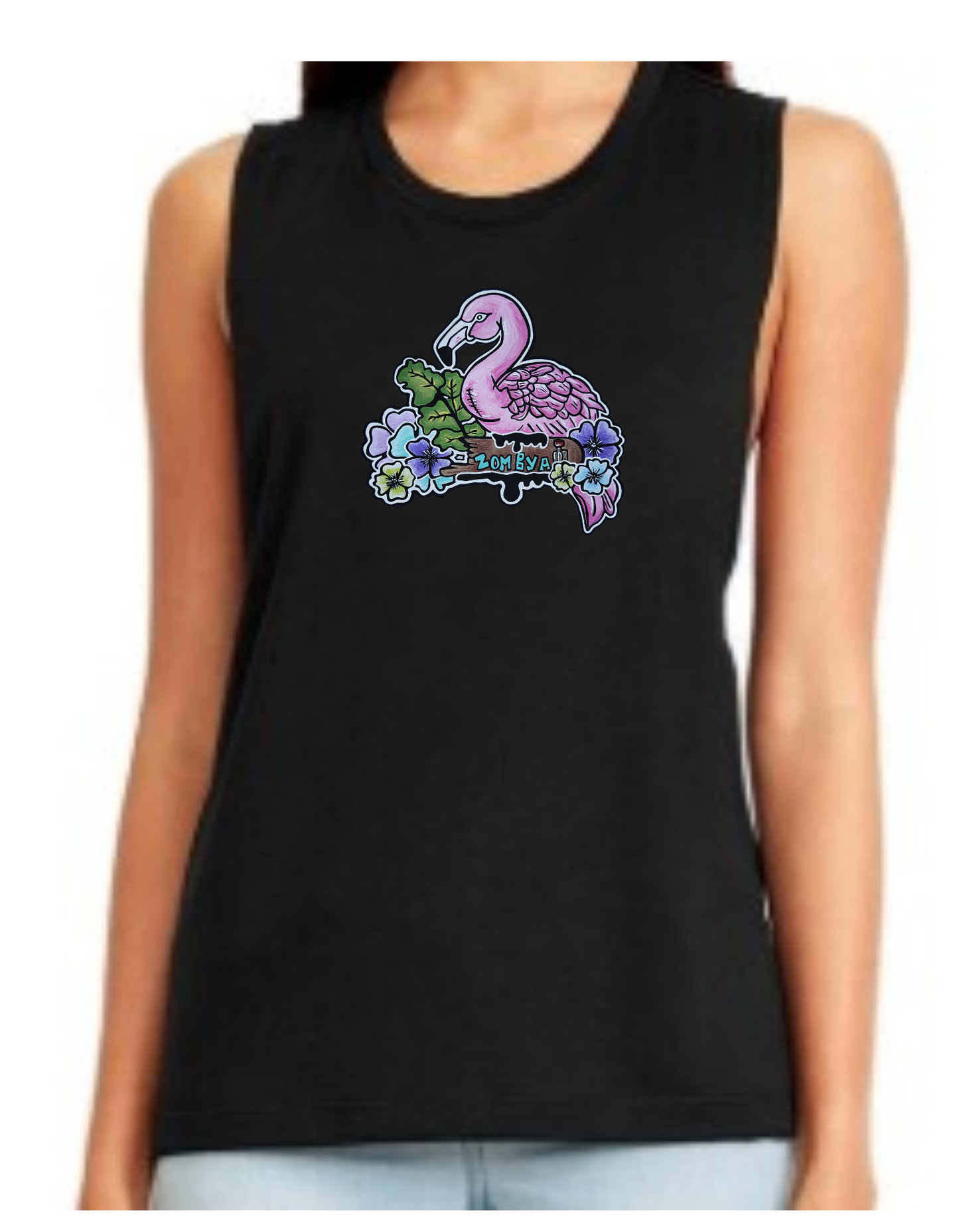 Camisole femme festival muscle Flamant rose