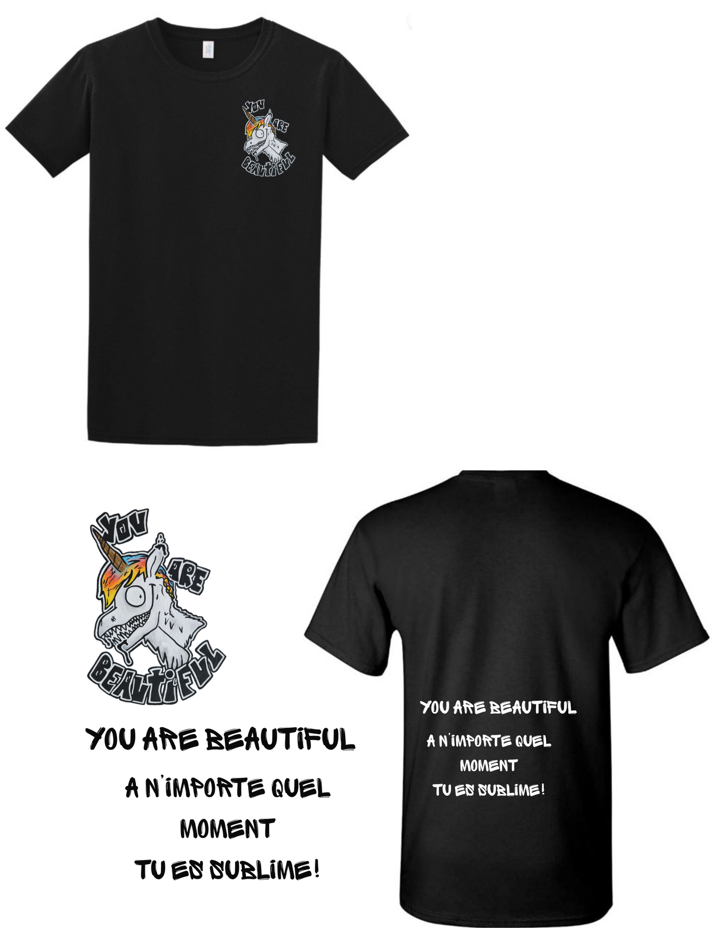 Gamme positive t-shirt You are beautiful