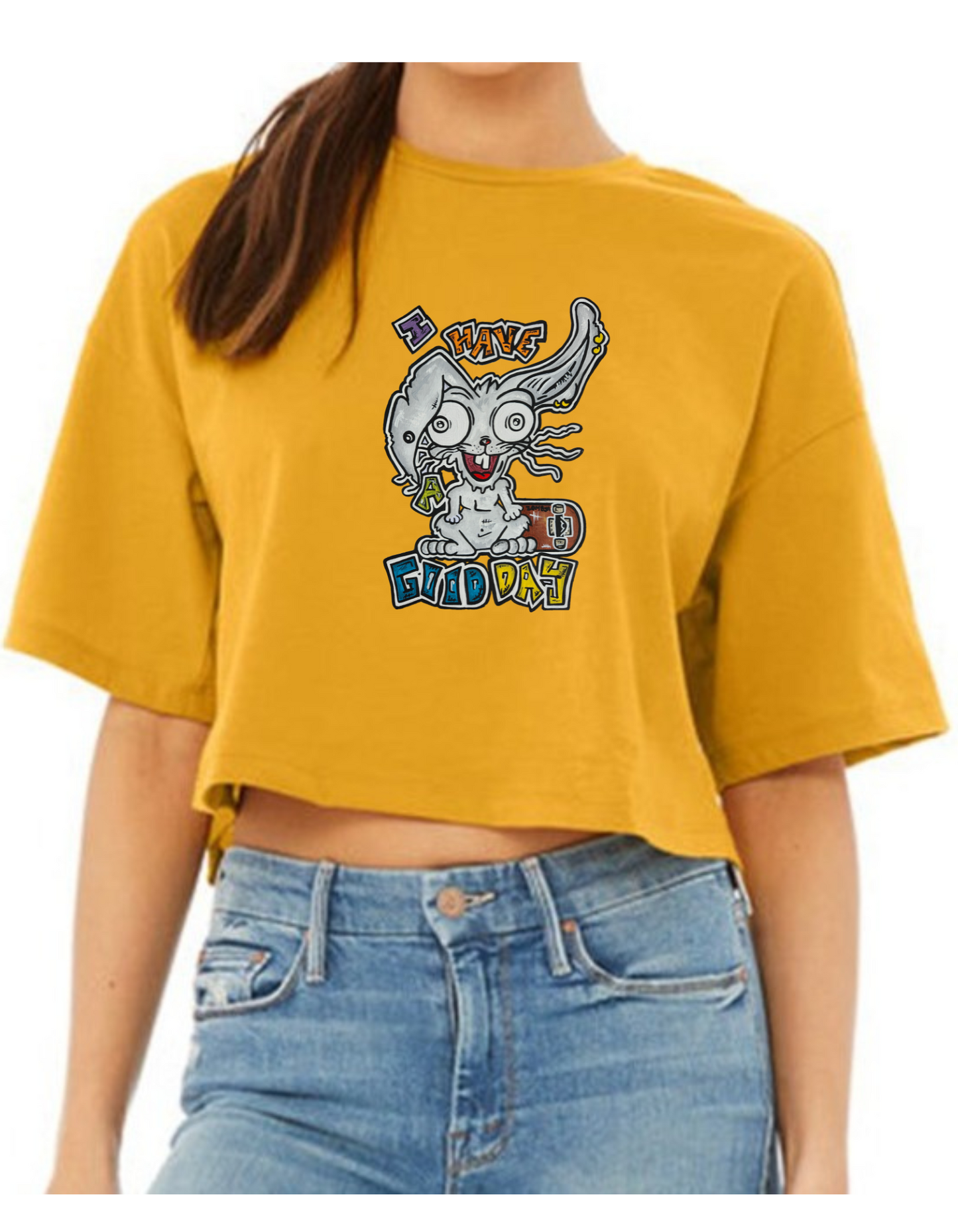 Crop top I have a good day
