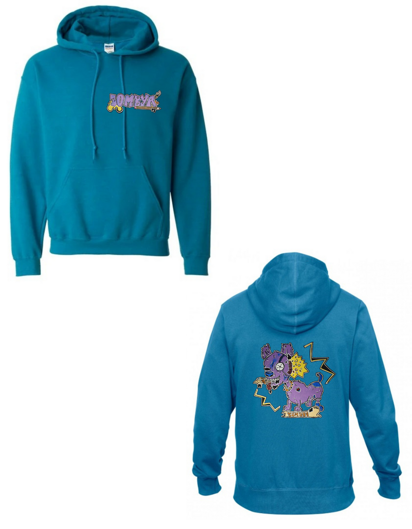 Hoodies combo chien zombie