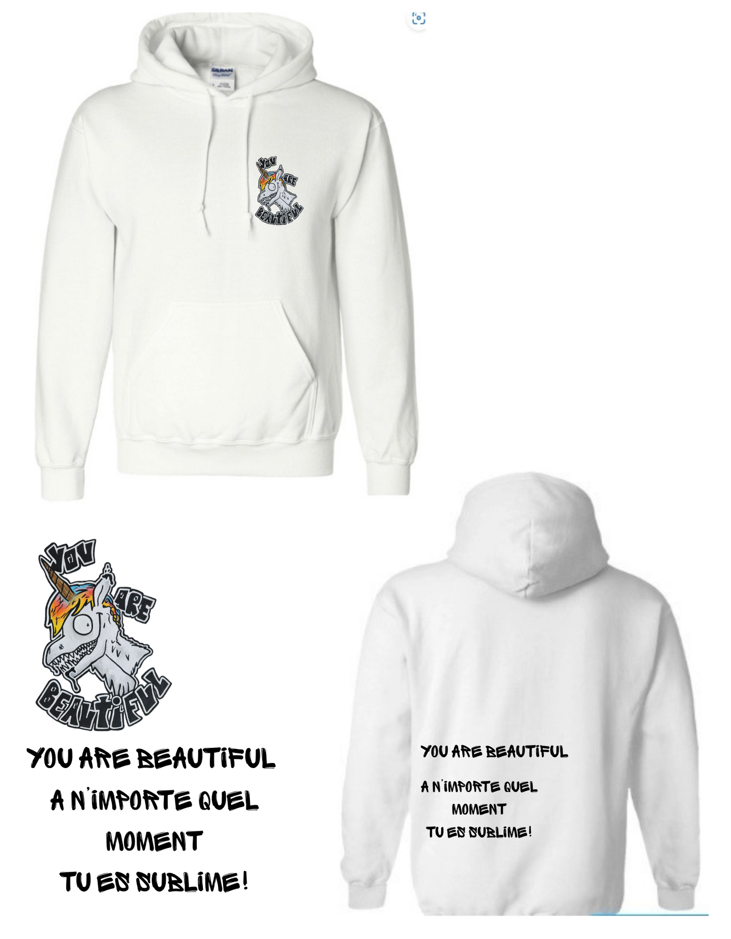 Gamme positive Hoodies You are beautiful