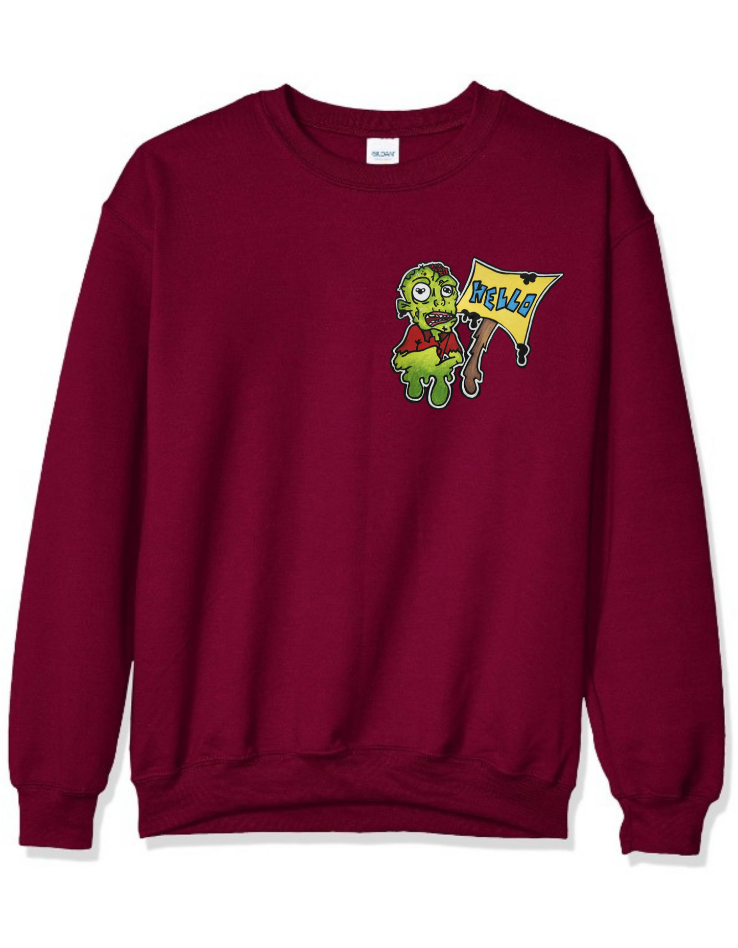 Crewneck zombie hello
