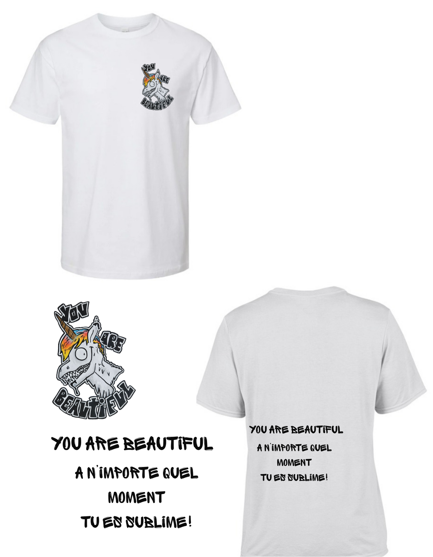 Gamme positive t-shirt You are beautiful