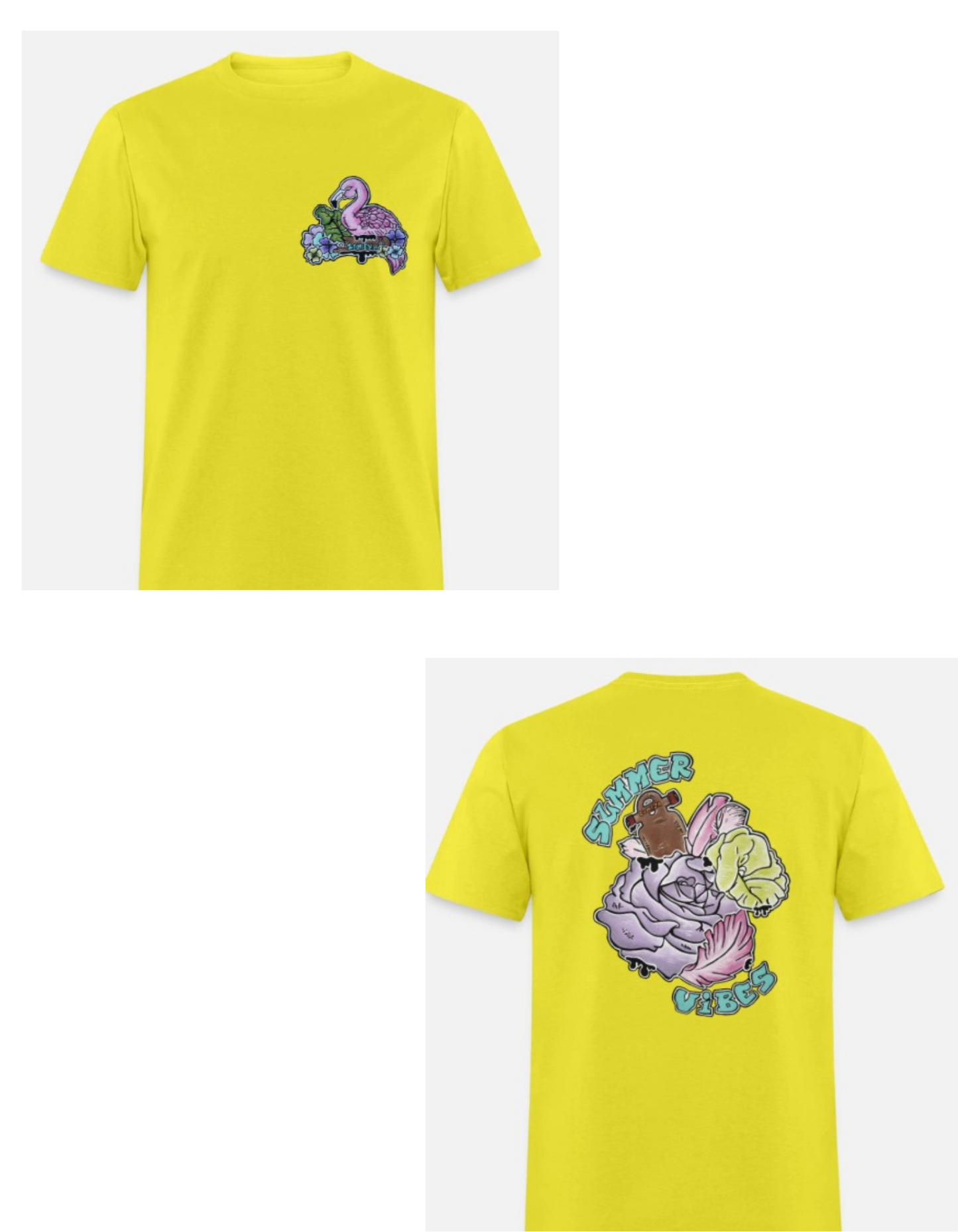 T-shirt combo flamant rose