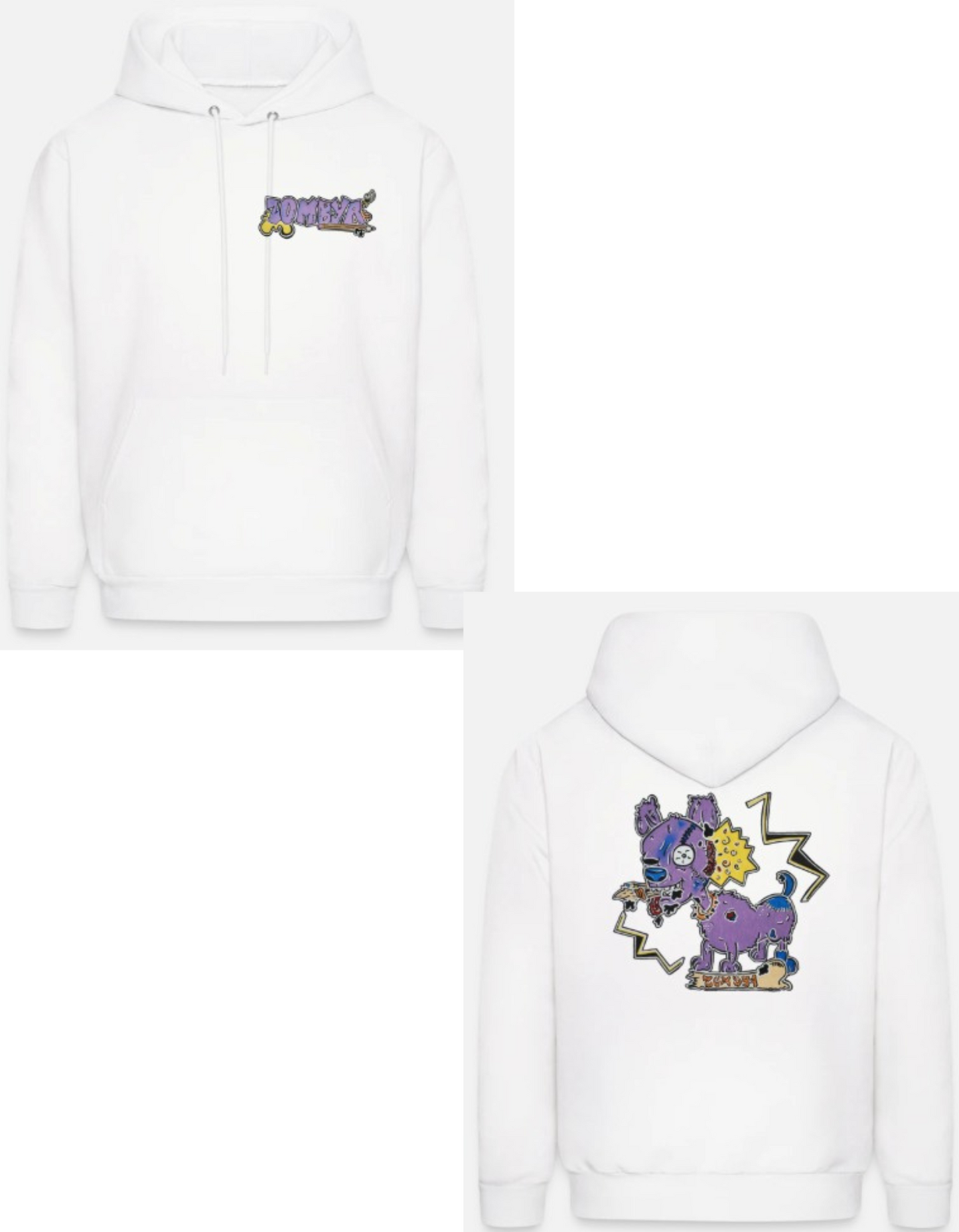 Hoodies enfant combo chien zombie