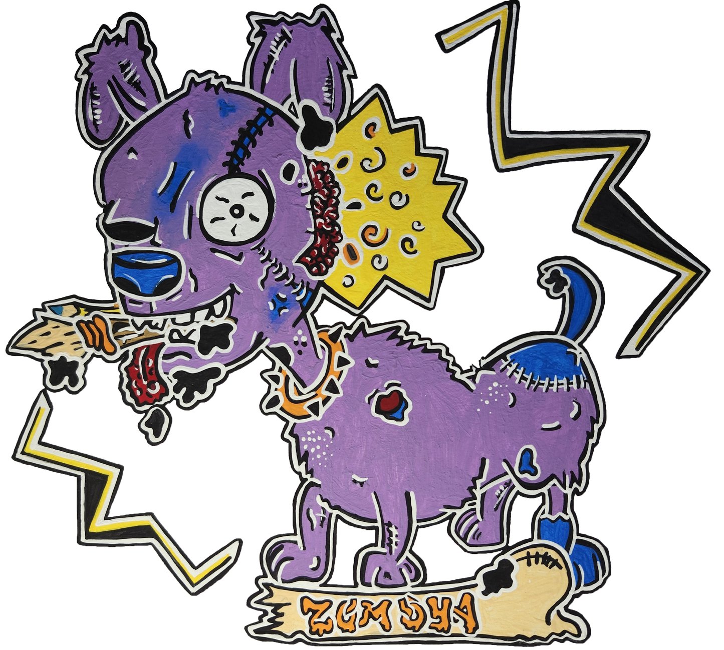 T-shirt pour les tout-petits chien zombie