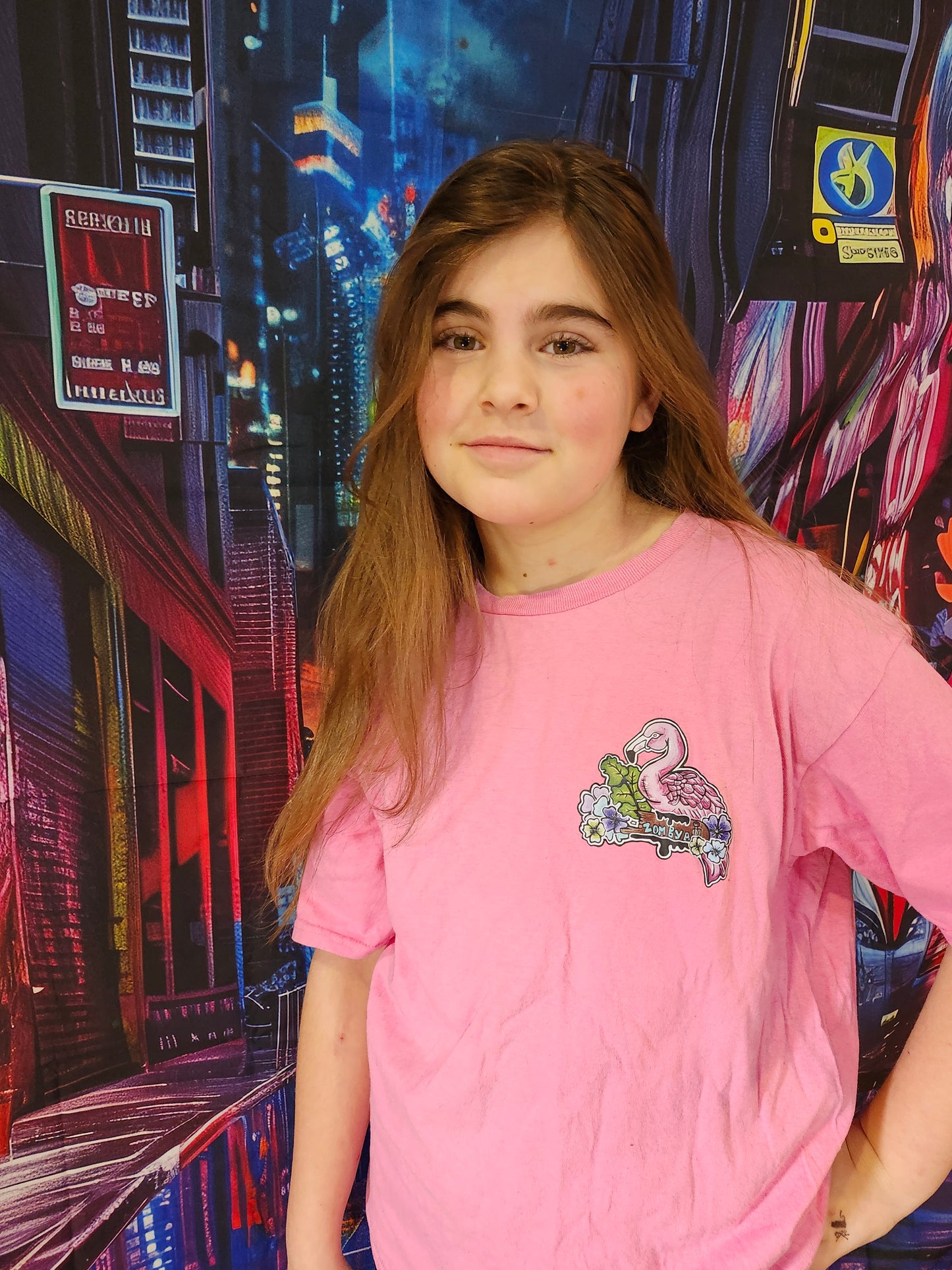 T-shirt flamant rose