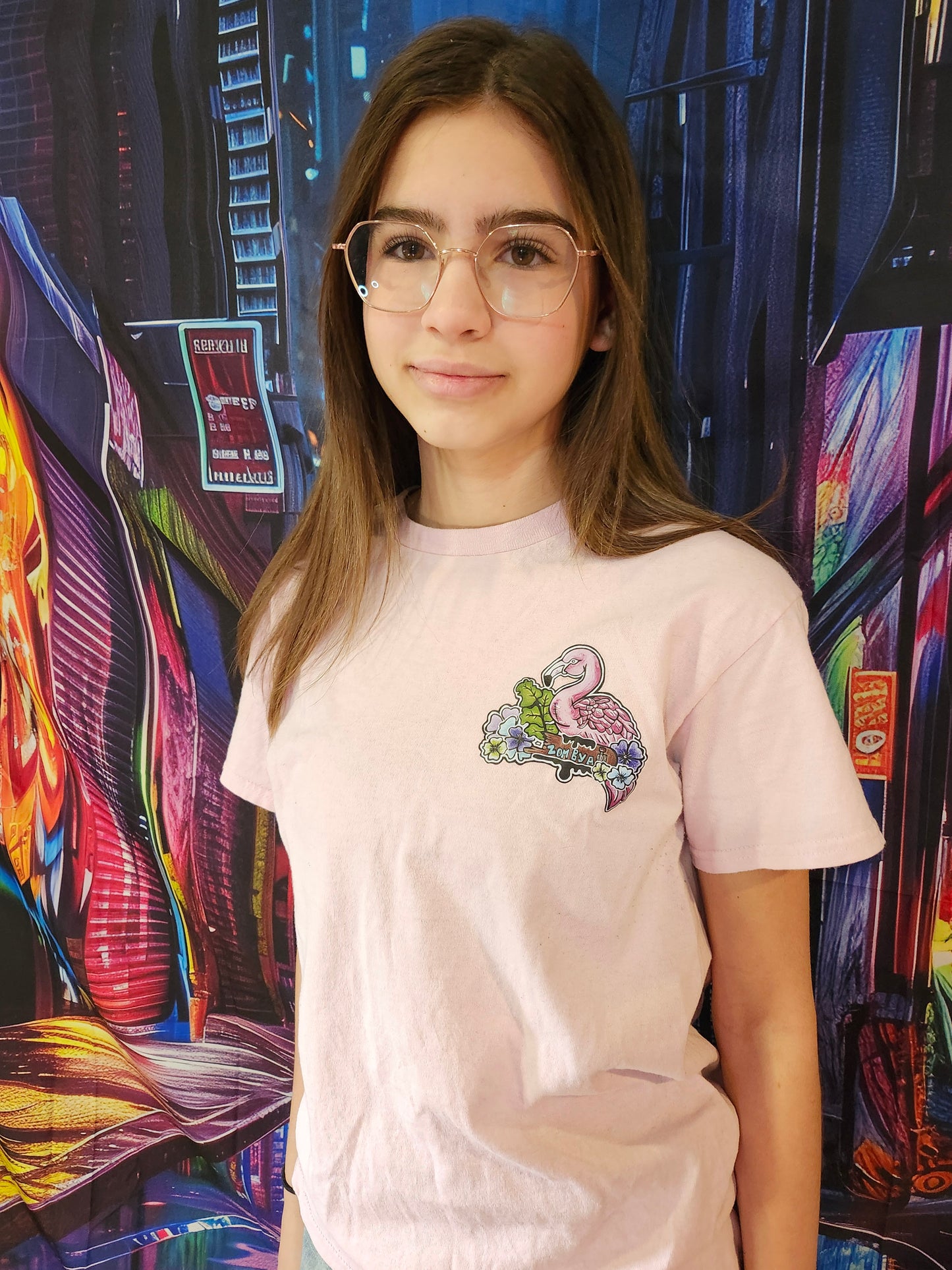 T-shirt flamant rose