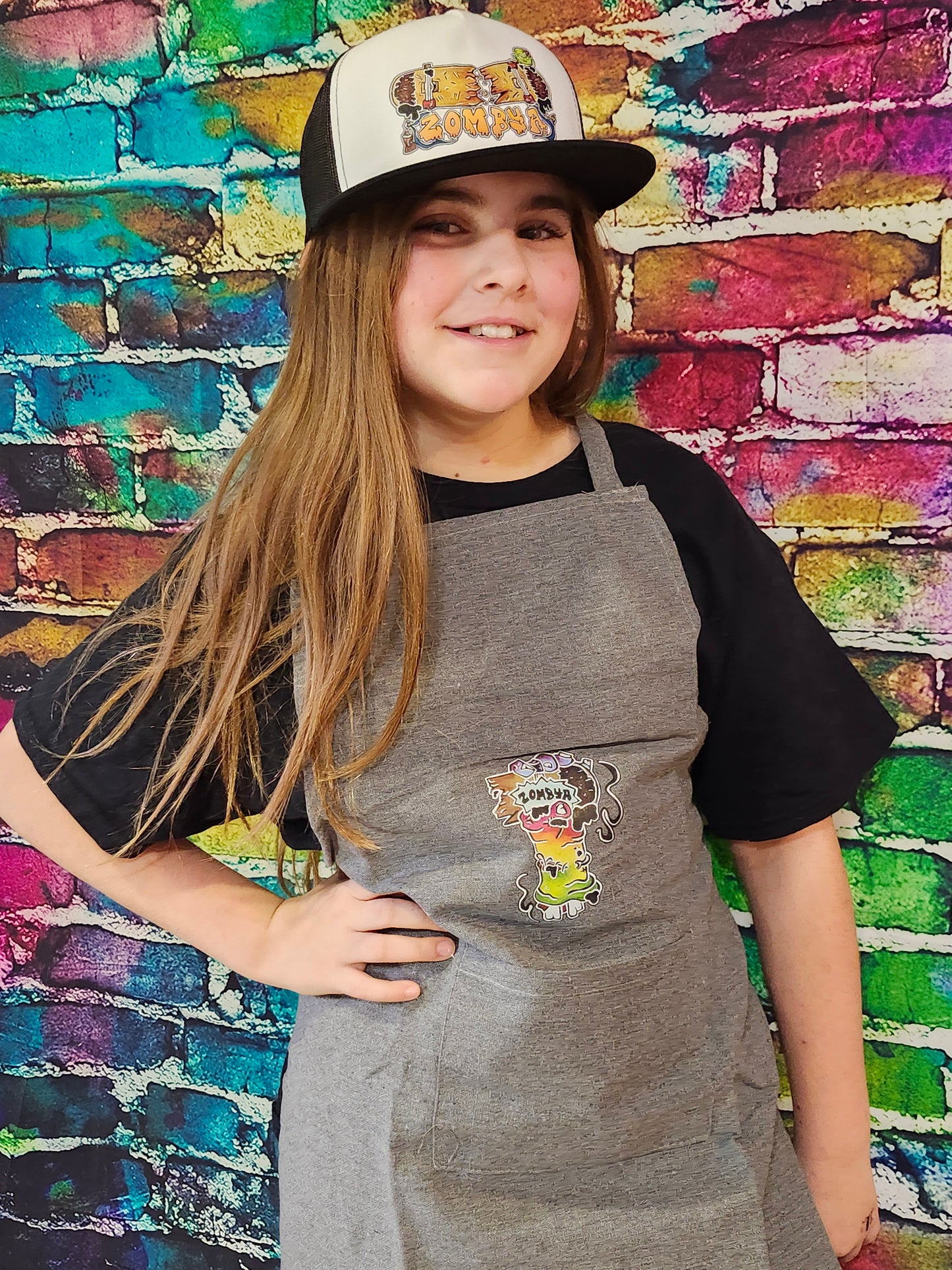 Tablier main multicolore