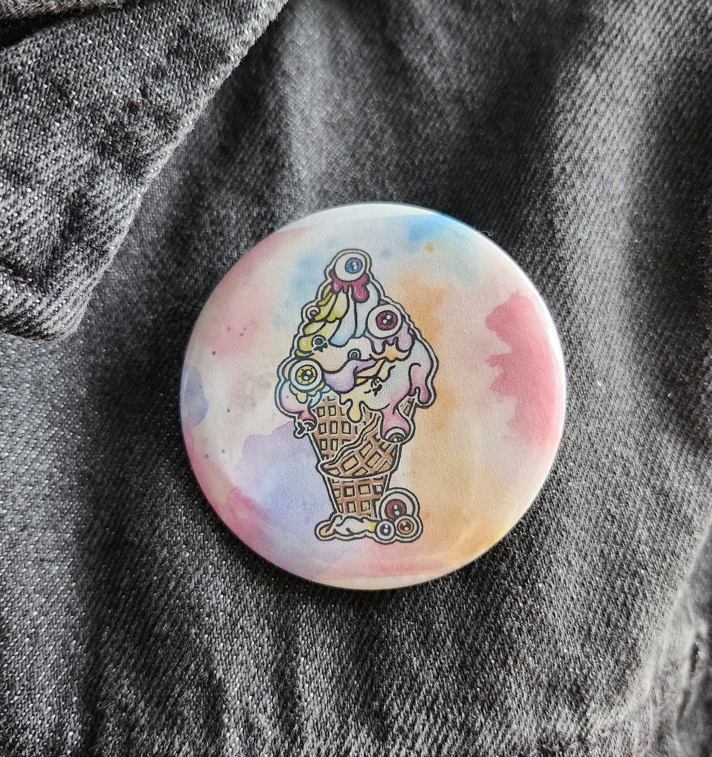 Macaron Cornet avec fond de couleur