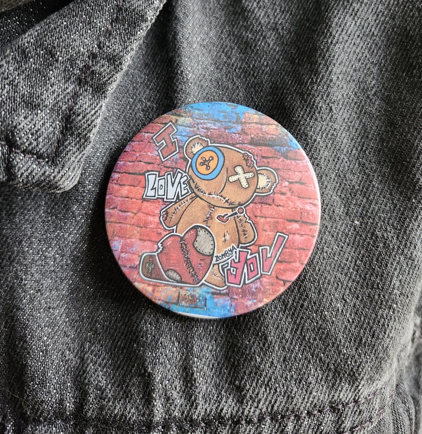 Macaron Ours I love you avec fond de couleur