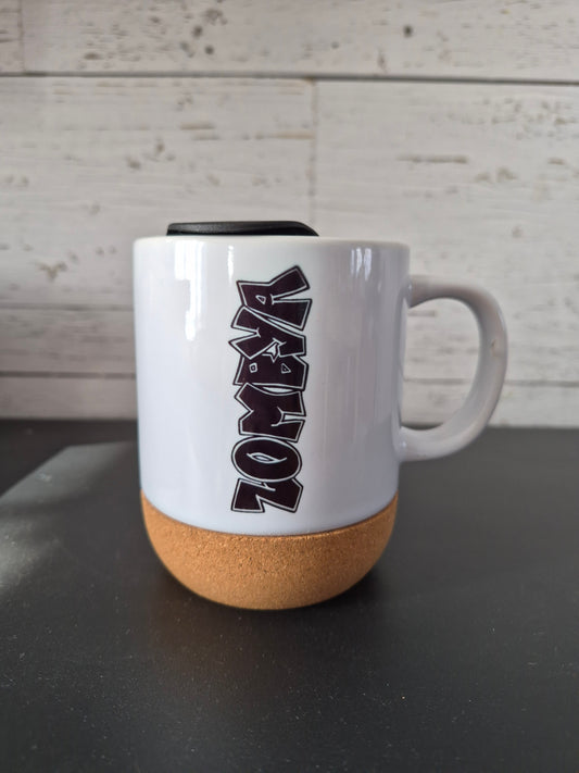 Tasse avec liège Monstre rouge