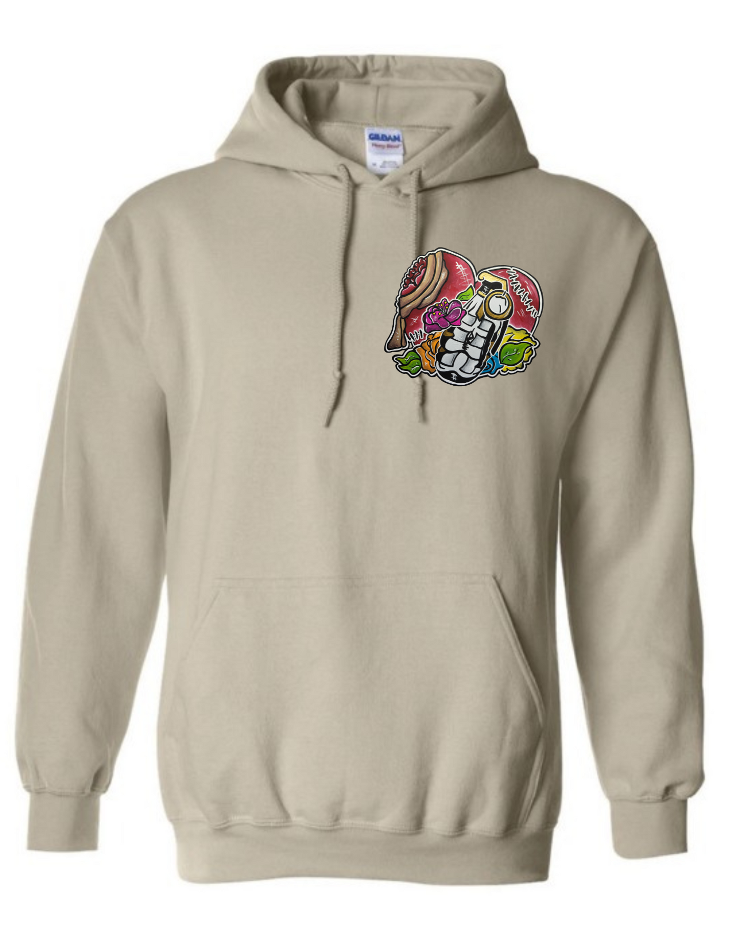 Hoodies cœur grenade