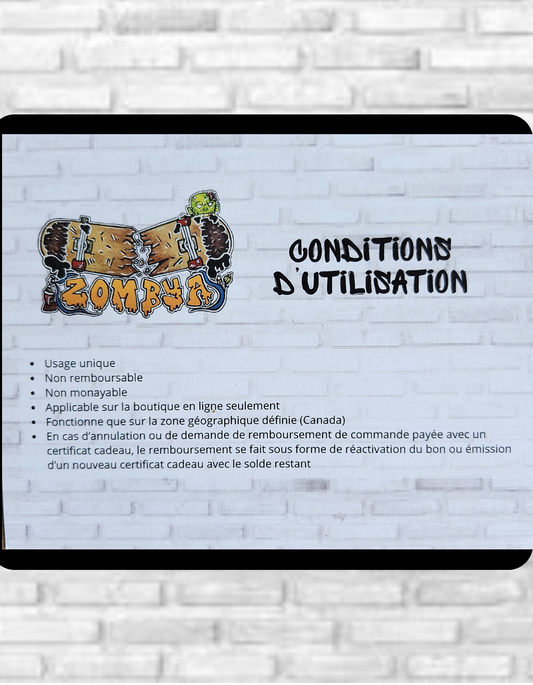 Certificat cadeaux 100$