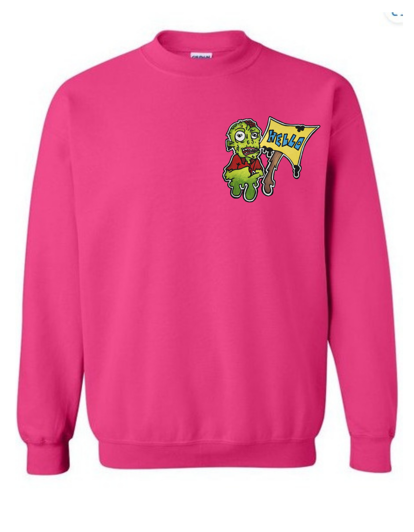 Crewneck zombie hello