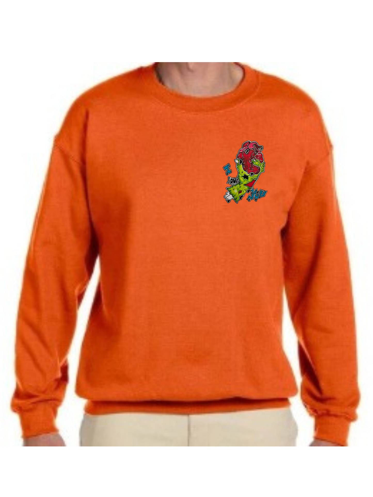 Crewneck Main zombie coeur I love you