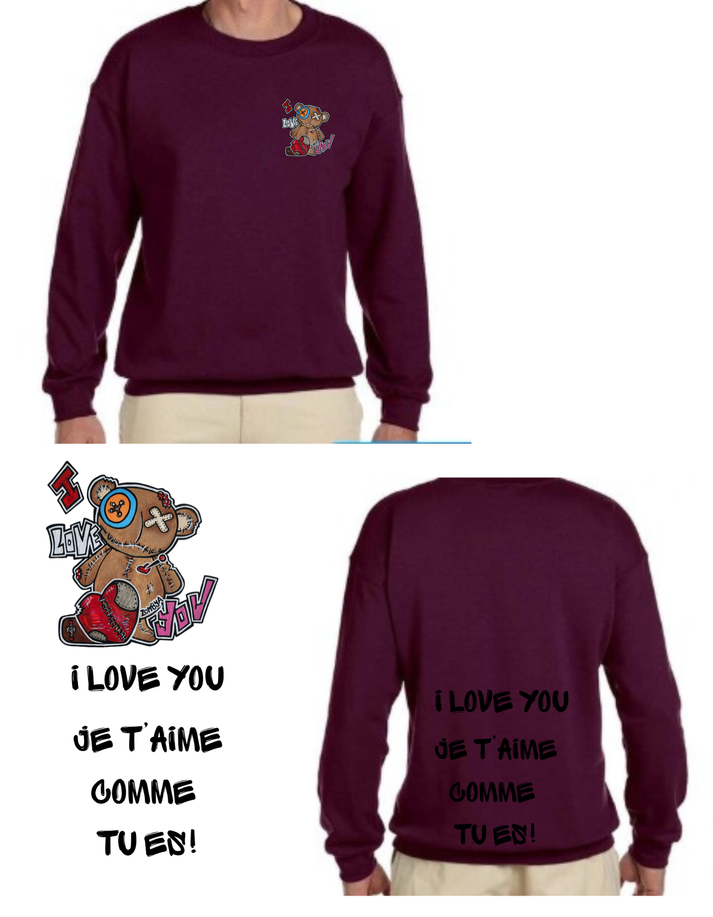 Gamme Positive Crewneck I love you