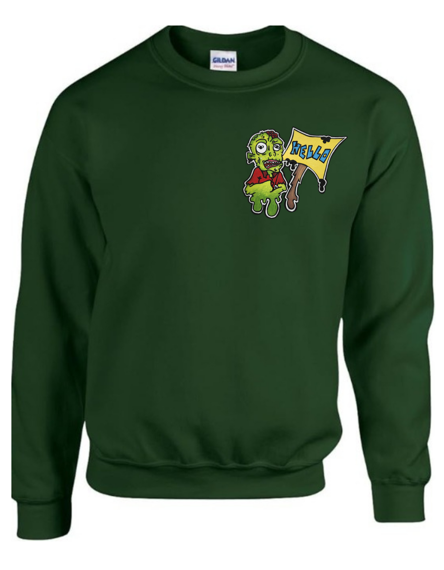 Crewneck zombie hello