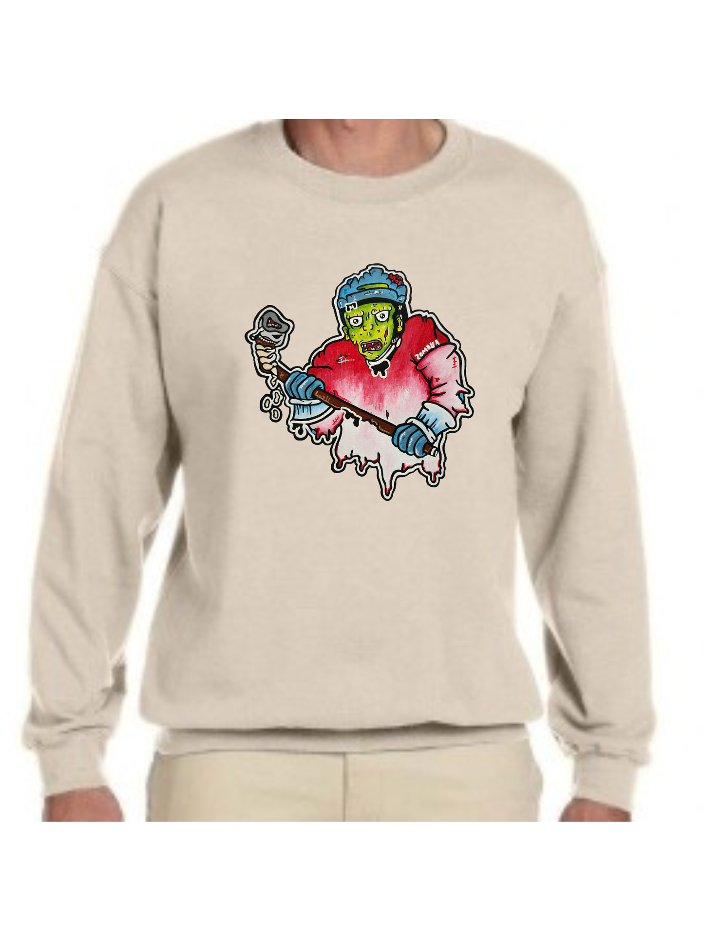Crewneck Joueur zombie hockey