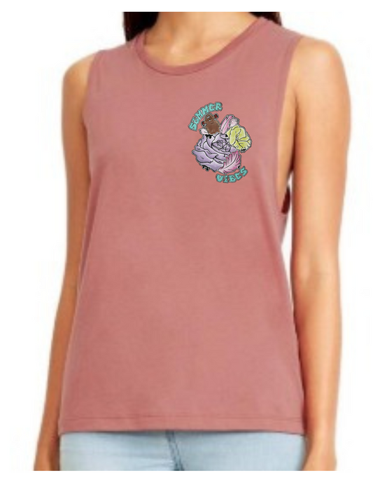 Camisole femme festival muscle summer vibes