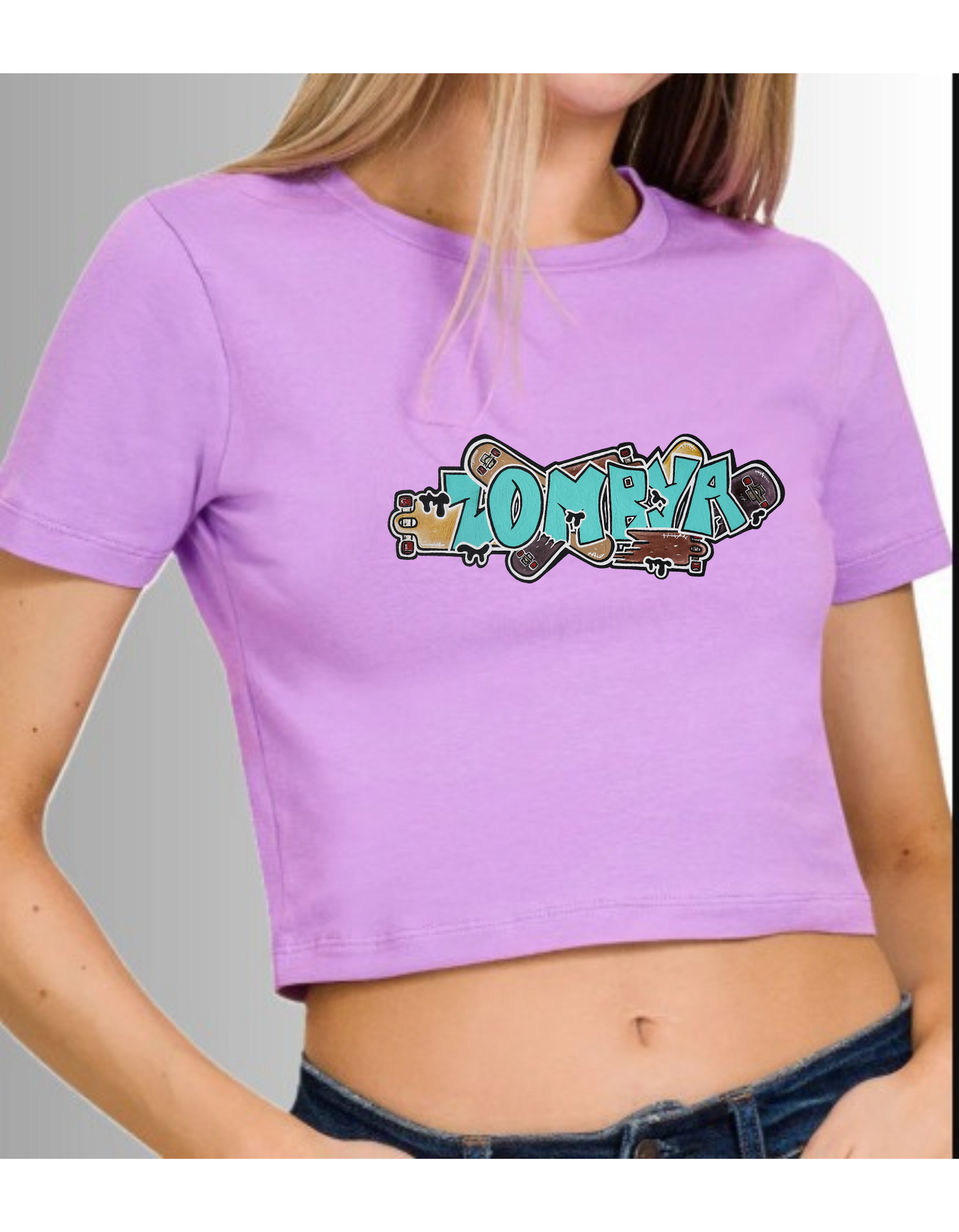 Crop top Zombya design skate