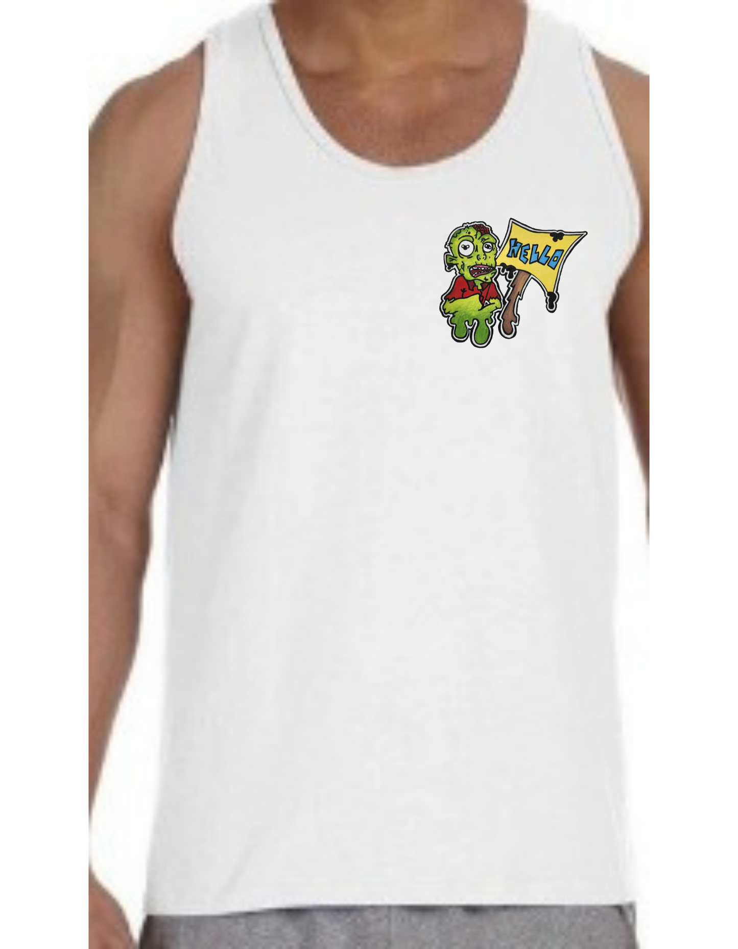 Camisole homme Zombie hello
