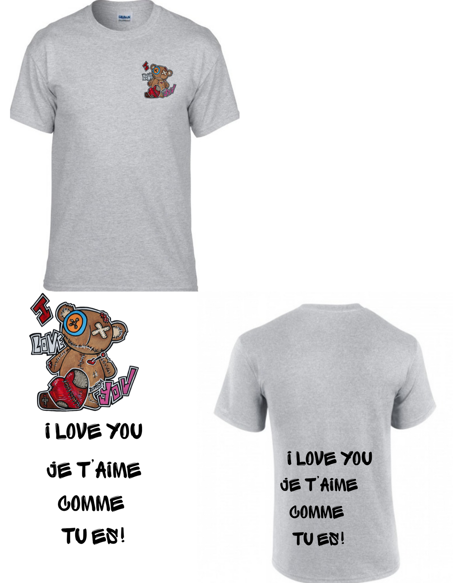 Gamme positive T-shirt I love you