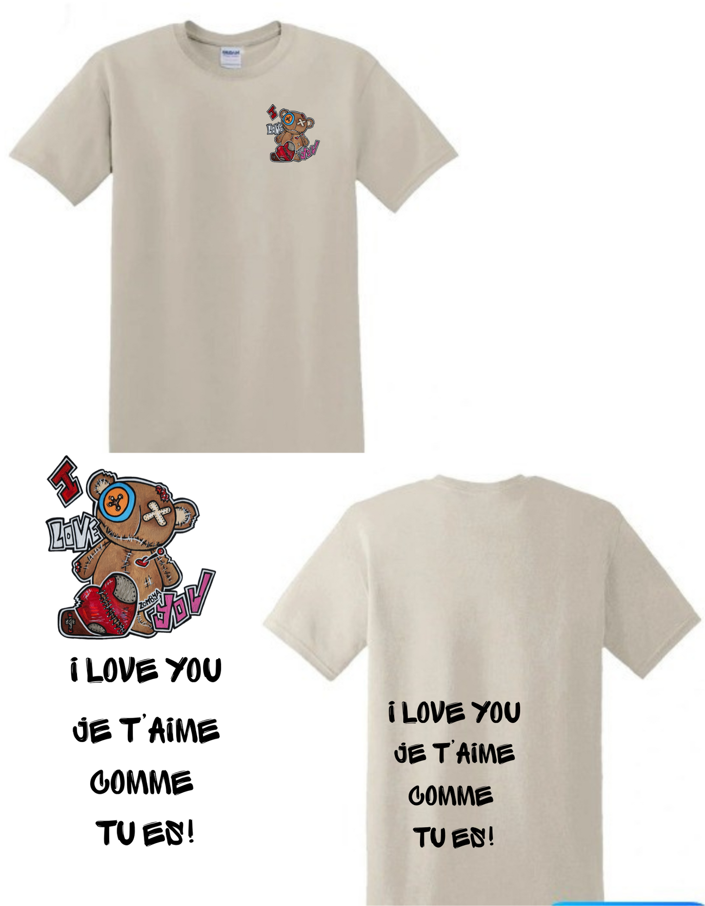 Gamme positive T-shirt I love you