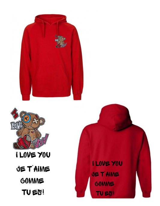 Gamme Positive Hoodies I love you