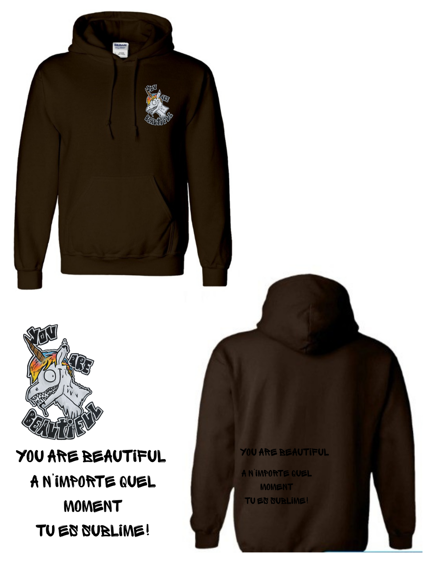 Gamme positive Hoodies You are beautiful