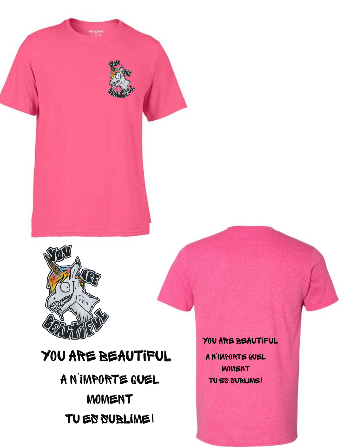 Gamme positive t-shirt You are beautiful