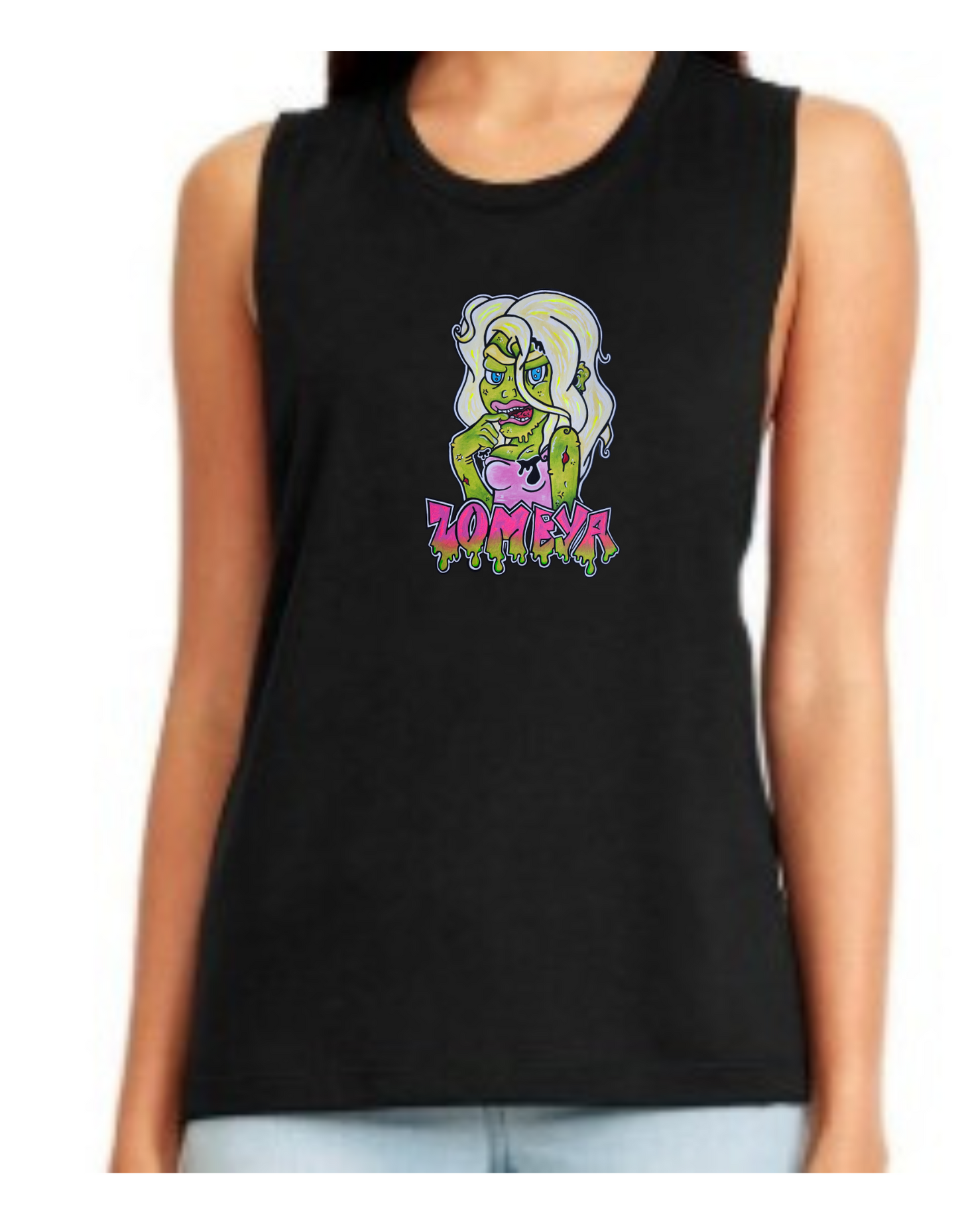 Camisole femme festival muscle Barbie zombie