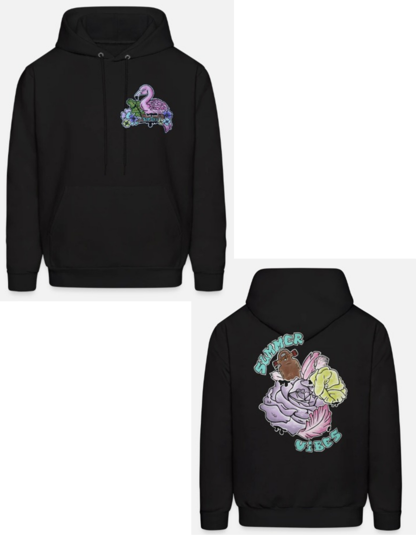 Hoodies enfant combo flamant rose