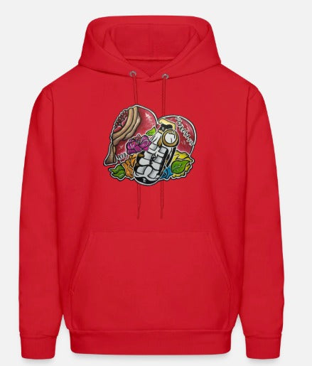 Hoodies Coeur grenade