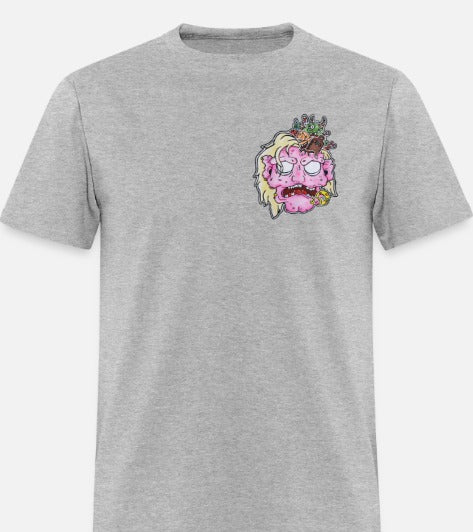 T-shirt pour tout-petit tete de zombie rose