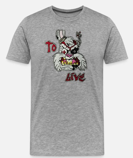 T-shirt lapin avec design to live
