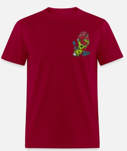 T-shirt main de zombie coeur