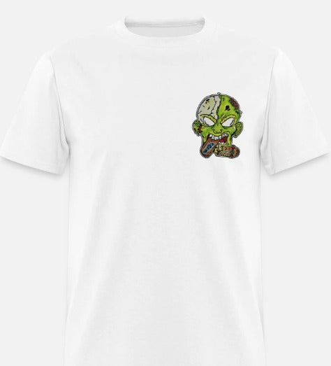 T-shirt zombie qui mange un skate