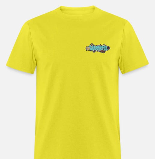 T-shirt zombya design planche a roulette