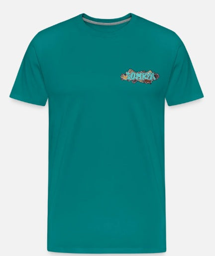 T-shirt zombya design planche a roulette