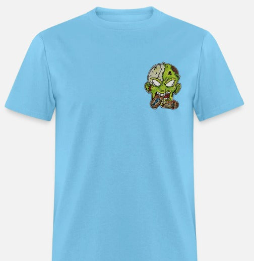T-shirt zombie qui mange un skate