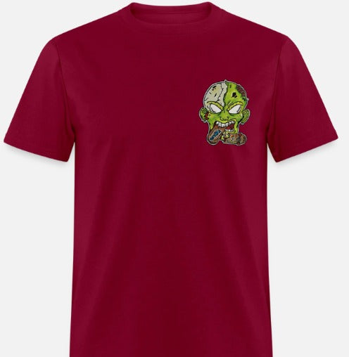 T-shirt zombie qui mange un skate