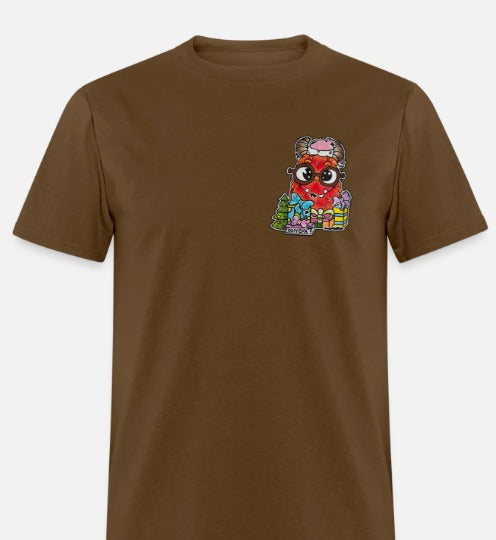 t-shirt monstre rouge noel