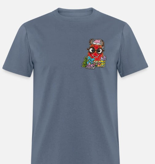 t-shirt monstre rouge noel
